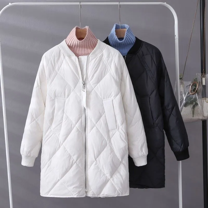 Women&#39;s Cotton Padded Coat Parkas Down Winter Jacket Long Thick Warm Coats Puffer Outerwear Jackets 2022 Spring Autumn Winter