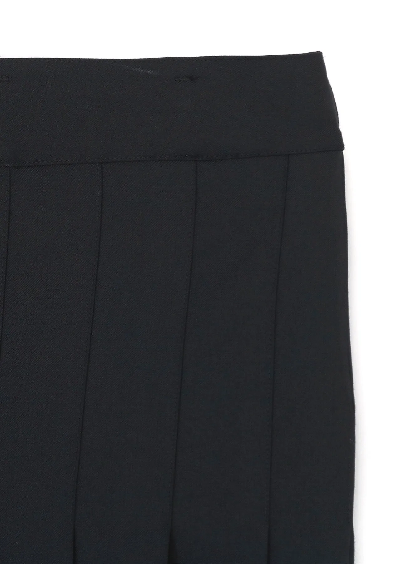 WOOL POLYESTER GABARDINE WRAPPED TUCK SKIRT