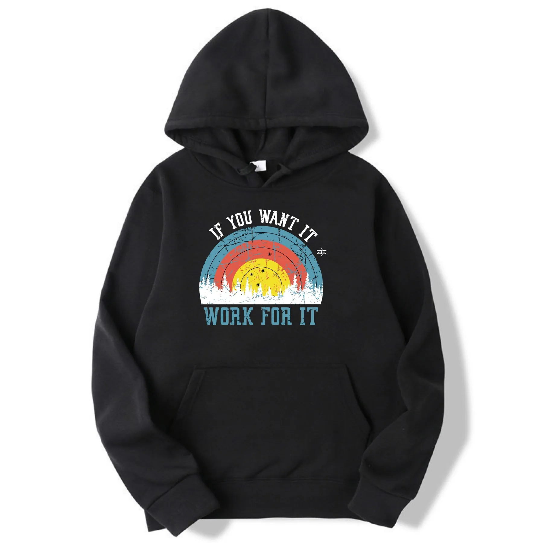 WORK FOR IT ARCHERY DESIGN HOODIE UNISEX